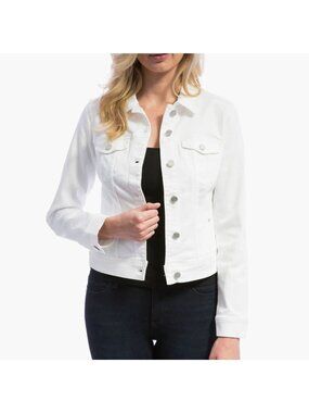 Liverpool White Denim Jacket Size M